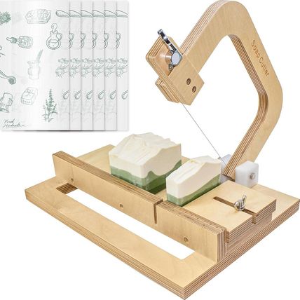 Wooden Soap Cutter for Soap Making Supplies Adjustable Wire Slicer Cutting Tool