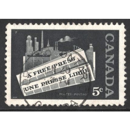 CANADA 1958 - A FREE PRESS - 5c USED (G7)