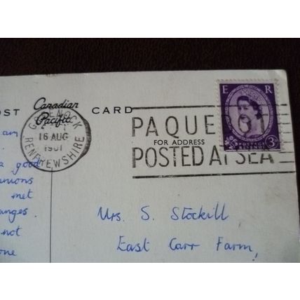 Canadian Pacific liner Empress of England 1961 used postcard Paquebot Posted Sea