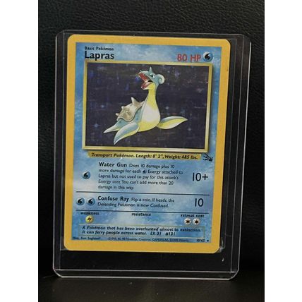 Lapras - 10/62 - Holo Rare - Unlimited Edition Fossil Pokemon Trading Card