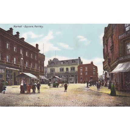 ED 155 HANLEY - MARKET SQUARE . PRINTED POSTCARD