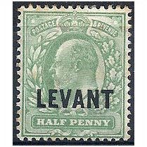 Br Levant 1905 L1 1/2d Pale Yellow-Green.Mounted  Mint