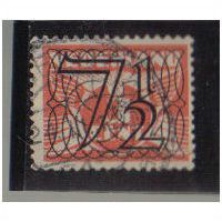 NETHERLANDS 1940 CARRIER PIGEON SURCHARGE 7 1/2C F/U SG524