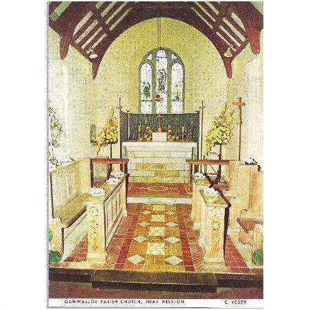 Gunwalloe nr Helston, Cornwall - Parish Church - Judges postcard c.1970s