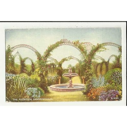 A1698 Norfolk SANDRINGHAM Fountain Valentine "Art Colour" Postcard