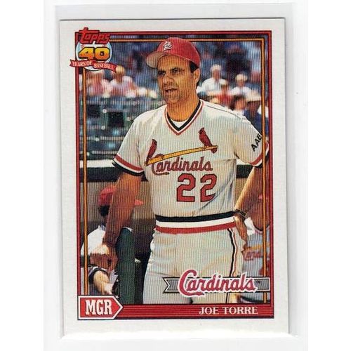 1991 Topps Joe Torre baseball card #351 – Cardinals