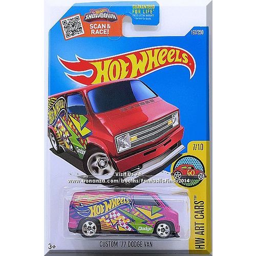 Hot Wheels - Custom '77 Dodge Van: HW Art Cars #7/10 - #197/250 (2016) *Magenta*