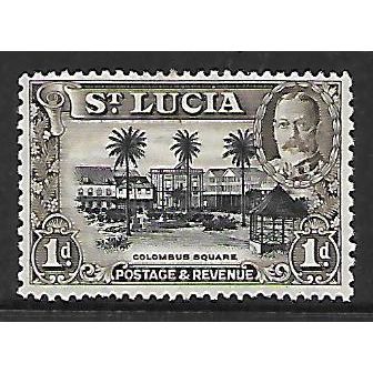 ST LUCIA 1936 1 d BLACK AND BROWN SG 114 M MINT