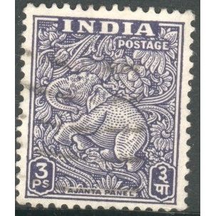 India 1949 - SG 309 - 3p violet - Ajanta Panel - used