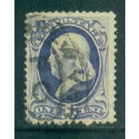 Used 182 1c Benjamin Franklin Just Clears M00354