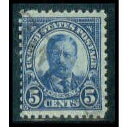 Used 637 5c Theodore Roosevelt Average M09192