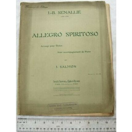 1914 Allegro Spiritoso by J.-B. Senaillé, violin & piano