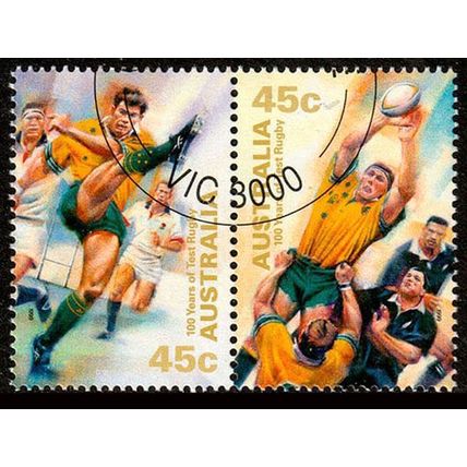 Australia 1999 Rugby 2 x 45c Used Stamps h.