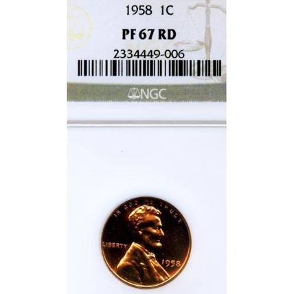 1958 NGC PR67 RED LIncoln Cent