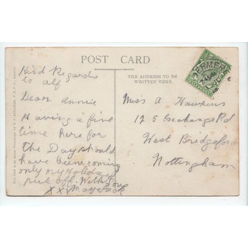 Promenade and Pier Bowness Cumbria 1914 Postcard Abraham's Series