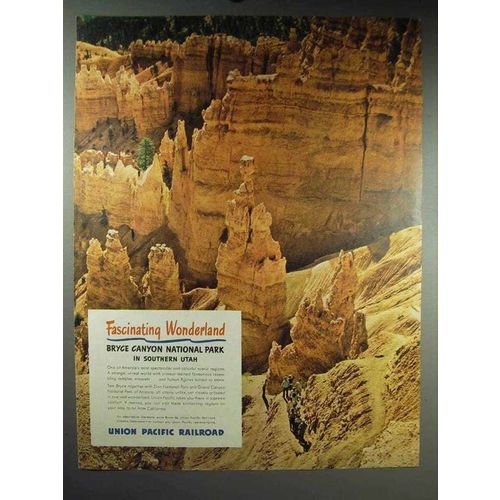 1947 Union Pacific Railroad Ad - Bryce Canyon Park