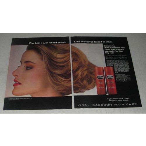 1984 Vidal Sassoon Clear Body Shampoo & Rinse Ad