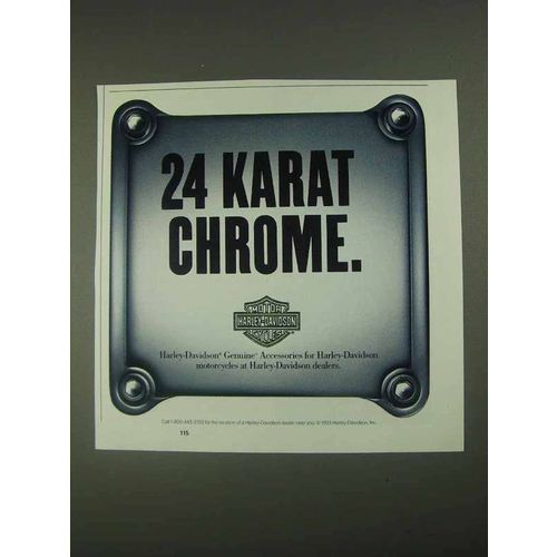 1994 Harley-Davidson Accessories Ad - 24 Karat Chrome