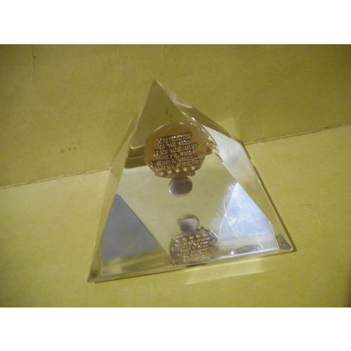 1989 Shriners Paperweight,Peace Memorial Rededication,Toronto,Canada