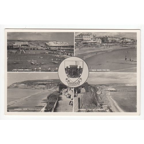 Multiview of Sandown Postcard RP Isle of Wight N14