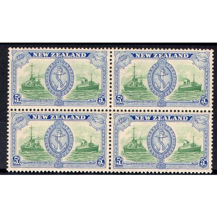 NEW ZEALAND Sg673 5d block of 4 mint never hinged (G250)