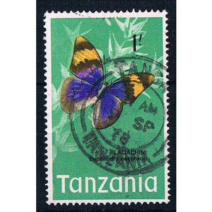 Tanzania 1973 SG167 TA4 Butterflies Euphaedra Neophron 1/- Used Stamp