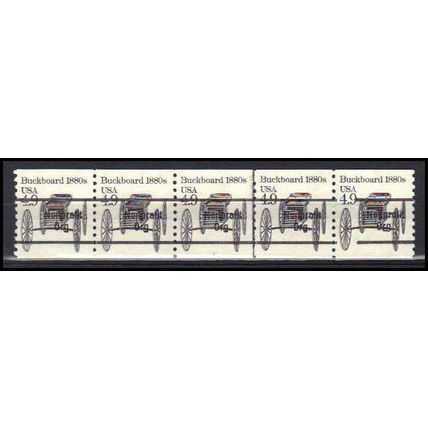 2124a 4.9c Buckboard Very Fine MNH Dry Gum PNC 1/5 Gap 1R X0560
