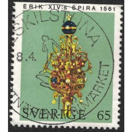 Sverige / Sweden - Facit #741B Riksregalierna, 65 öre flerfärg SPECIALSTÄMPEL