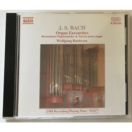 CD - BACH ORGAN FAVOURITES Wolfgang Ruebsam - Oberlin College