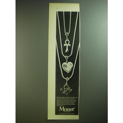1974 Monet Amulets Ad - Here's something charming