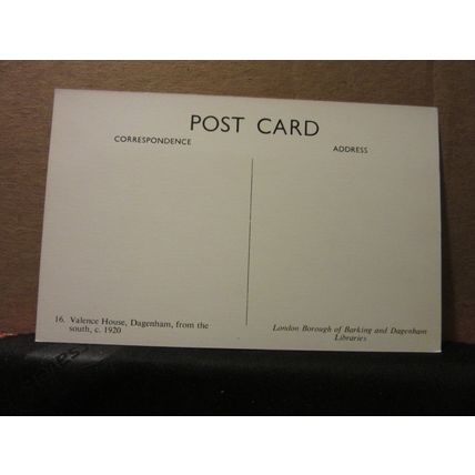 from the south, VALENCE HOUSE, DAGENHAM & BARKING, LONDON repro postcard vgc #
