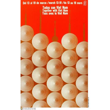 Political Poster.SET of 5.Cuba Solidarity propaganda.Vietnam.Cold War history.