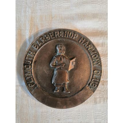 Vintage, Plymouth Barbershop Harmony Club, Solid Brass Plaques/Sign -Choir/Music