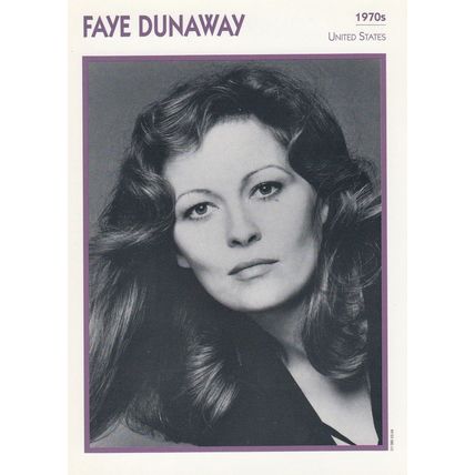Faye Dunaway Astrology American Actor Rare Italian 8" x 5" Film Photo Card