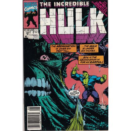 Incredible Hulk 384 - 1991 - Keown - Infinity Gauntlet - Very Fine/Near Mint
