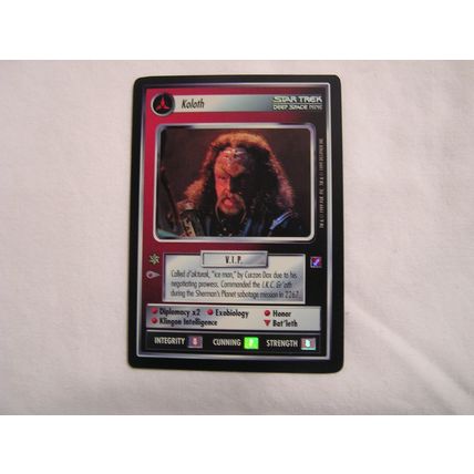 Koloth 1999 Decipher Star Trek CCG Blaze of Glory FOIL VERY RARE FOIL
