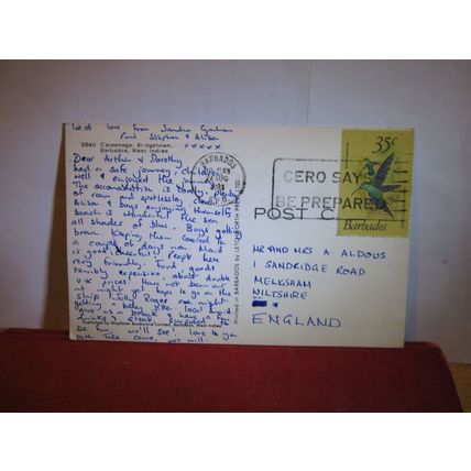 CAREENAGE, BRIDGETOWN, BARBADOS, WEST INDIES used postcard 1981 pm =