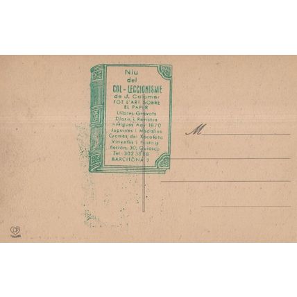 Esterri de Aneo Library Barcelona Book Store Frank Old Spanish Postcard