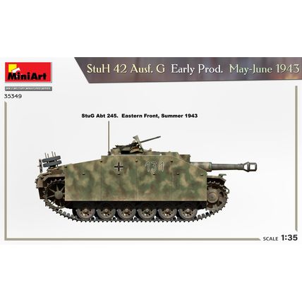MiniArt 35349 StuH 42 Ausf. G Early Prod. May-June 1943 1:35 Scale Model Kit