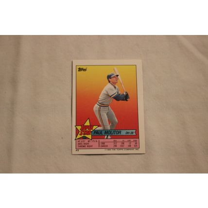 Gary Carter 1989 Topps FOIL Sticker NO. 160 Stickerback Paul Molitor