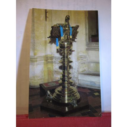 PARISH CHURCH LECTURN CHIPPING CAMPDEN Gloucestershire used postcard date 1972 =