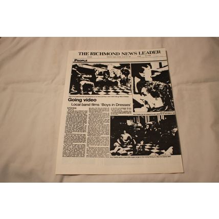 Suzy Saxon & the Anglos Brat Promo Press Kit with Black & White Picture
