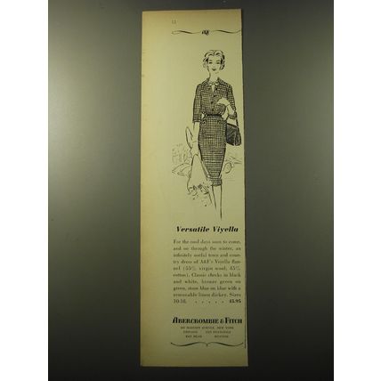 1960 Abercrombie & Fitch Dress Advertisement - Versatile Viyella