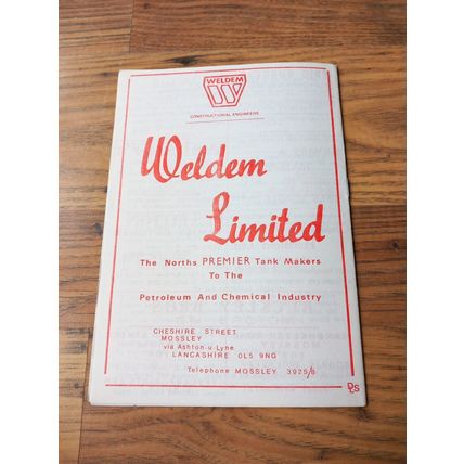 1976/77 Mossley vs Morecambe - Northern Premier League Cup * FREE P&P *