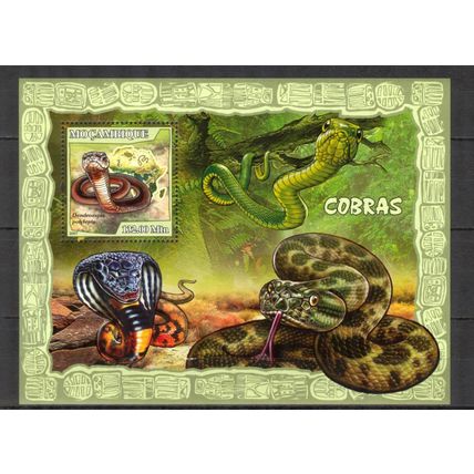 MOZAMBIQUE 2007 SHEET MNH COBRAS SERPENTES SERPENTS SNAKES SCHLANGEN 1A