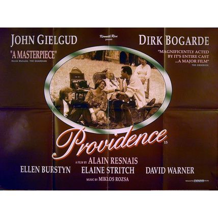 PROVIDENCE 1977 Dirk Bogarde, Ellen Burstyn, John Gielgud UK QUAD POSTER