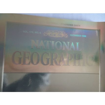 National Geographic Magazine Dec 1988 Holographic Earth Cover McDonalds Back Ad
