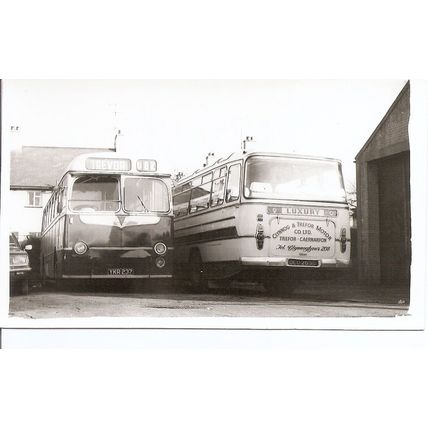 Black & White Photo of Clynog & Trefor Motor Co. Ltd. - YKR 237 ex Maidstone & D