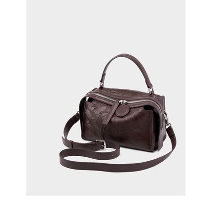 Women Genuine Leather Large Purses Handbags Brown