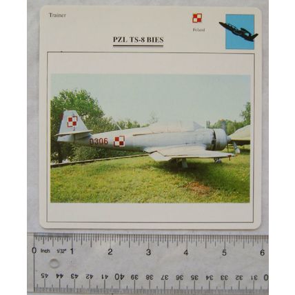 PZL TS-8 Bies - Poland - Trainer - Collectors Club Card